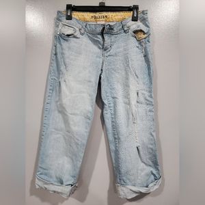 Decree cropped jeans, low waist, size 9, GUC